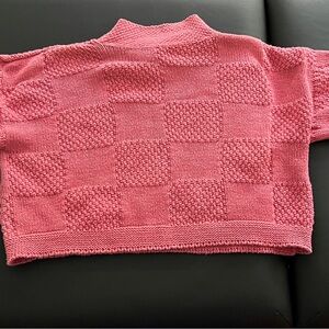 Pink Textured Women's Sweater